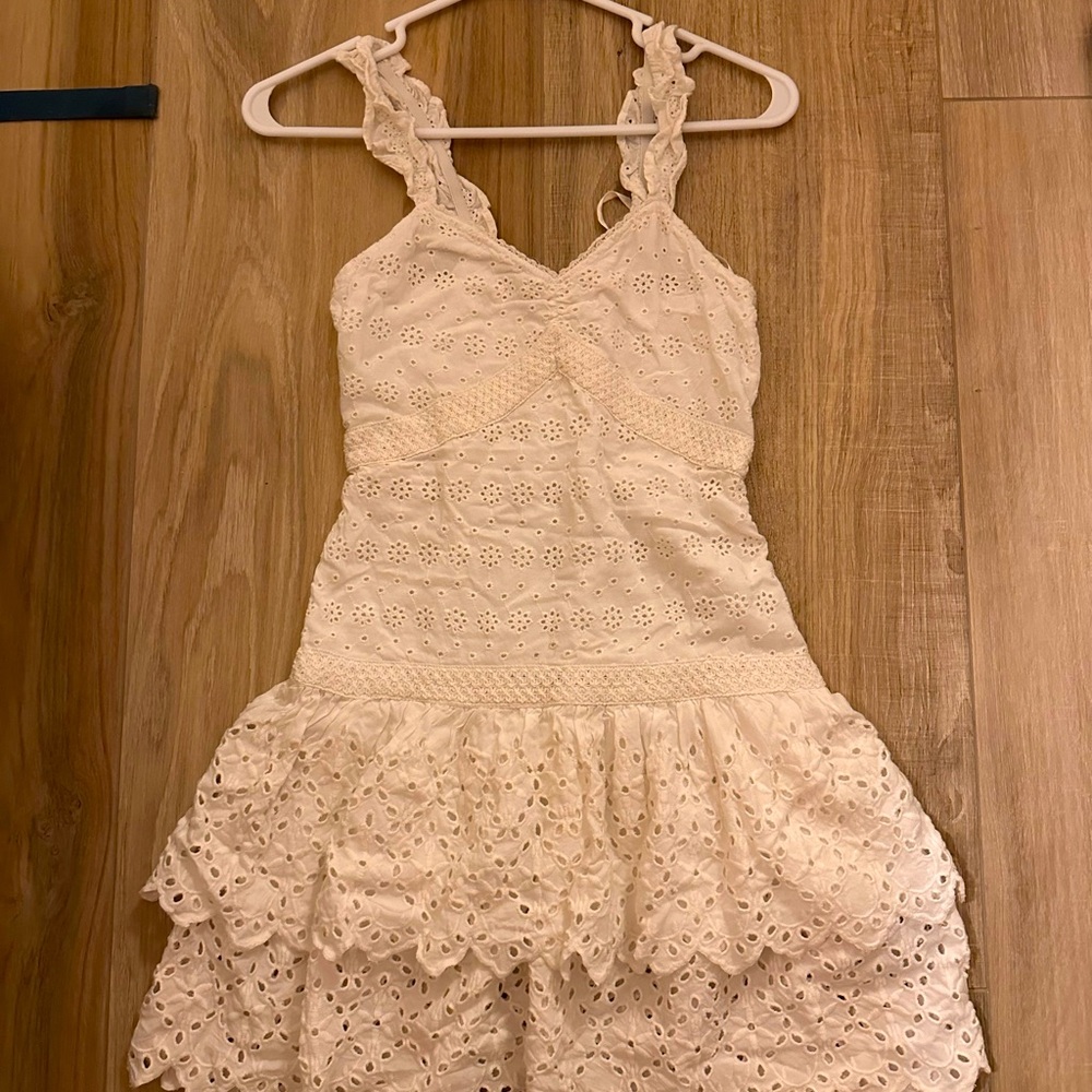 Summer white eyelet dress